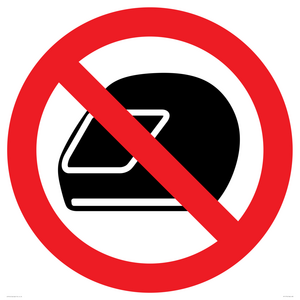 P920 Prohibition: No motorcycle helmets